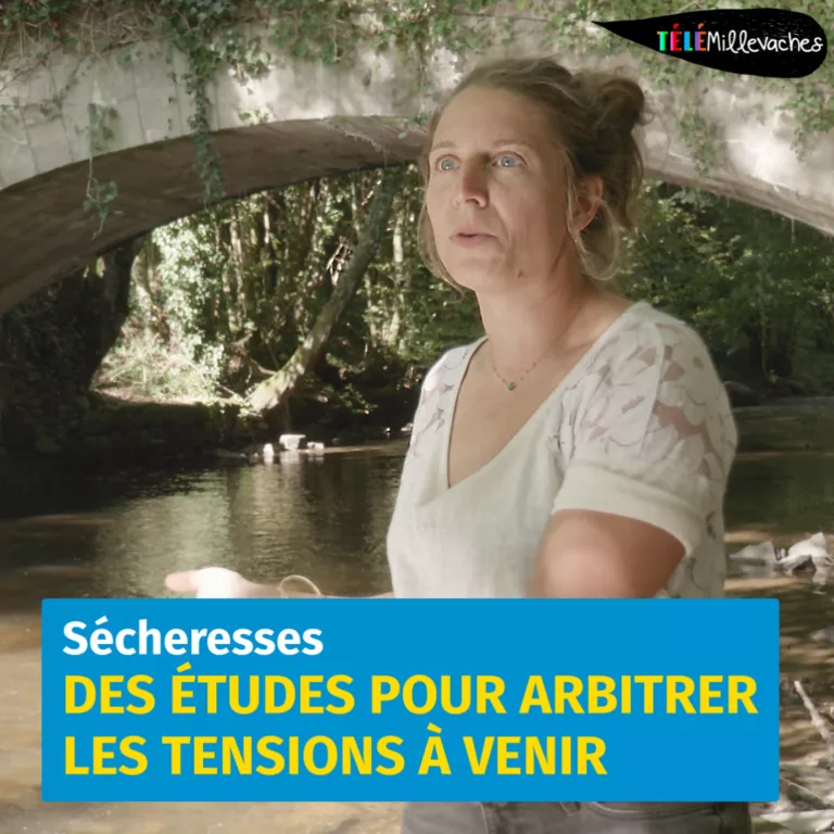 Une jeune femme parle à la caméra à l'ombre d'un sous-bois. Derrière elle, une petite rivière sous un pont.